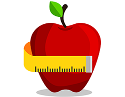 apple and tape measure